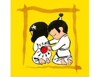 Samurai Shiatsu - Kooko and Hanako practise on yellow - featured image